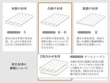 画像をギャラリービューアに読み込む, 【春・秋用羽毛布団】眠銀ハンガリーホワイトマザーグースダウン95 羽毛布団【合掛け】

